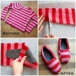 Upcycled Sweater Slippers Project