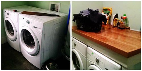 Easy Laundry Room Diy Countertop Over Washer Dryer Iseeidoimake