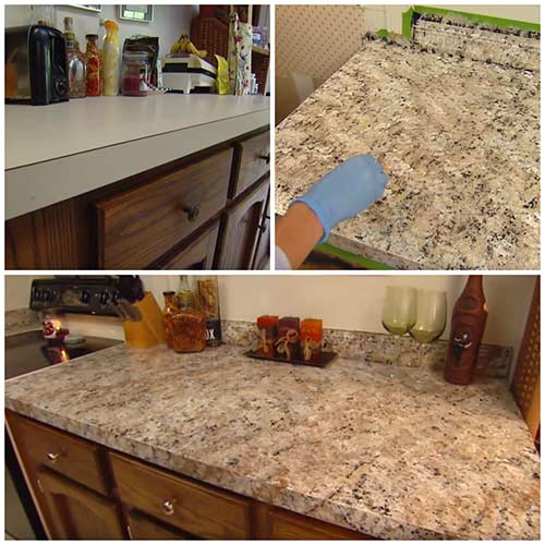 How To Paint Any Countertops Look, How To Paint Granite Countertops Look Like Marble