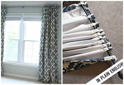 How To Sew Lined Back Tab Curtains, How To Make Back Tab Curtains