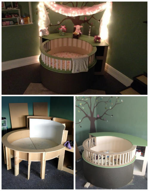 homemade baby crib