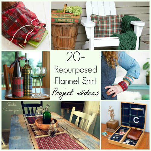 20+ Repurposed / Upcycled Flannel Shirt DIY Craft Projects