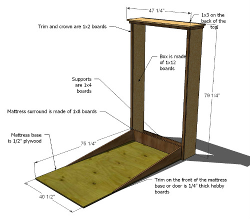 How to Build your Own (Twin) Murphy Bed - Free Printable Plans