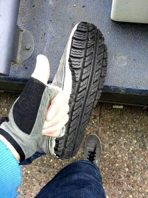How to Use an Old Tire To Resole Your Sneakers